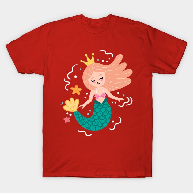 Little Mermaid T-Shirt by Mako Design 